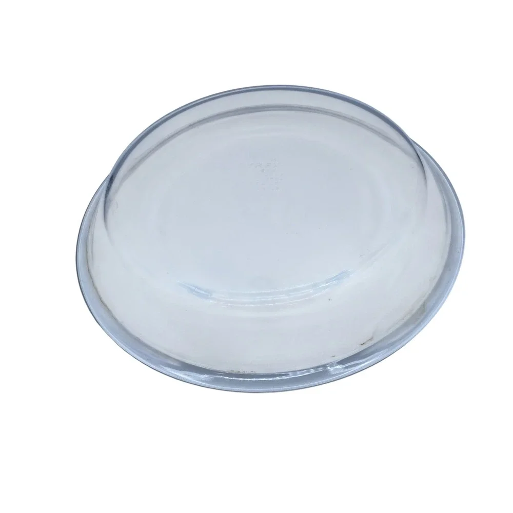 Vtg Pyrex Pie Plate 10 Inch Clear Glass Round Baking Dish 210 USA 25cm Bakeware